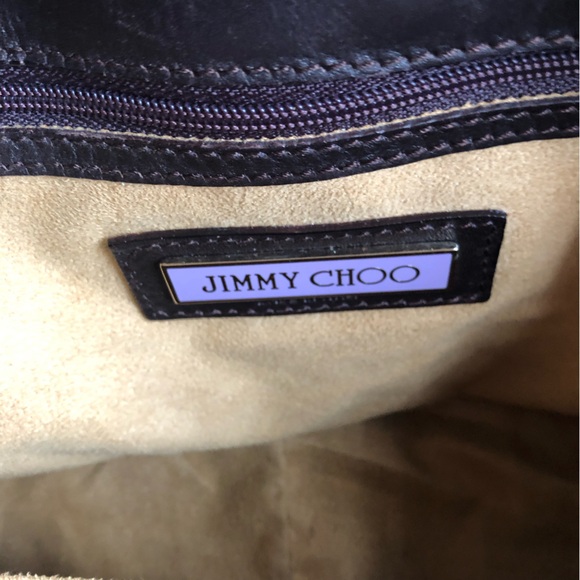 Jimmy Choo Tulita Bag. Chocolate Brown. Perforated. Gold Hardware. - Picture 13 of 15